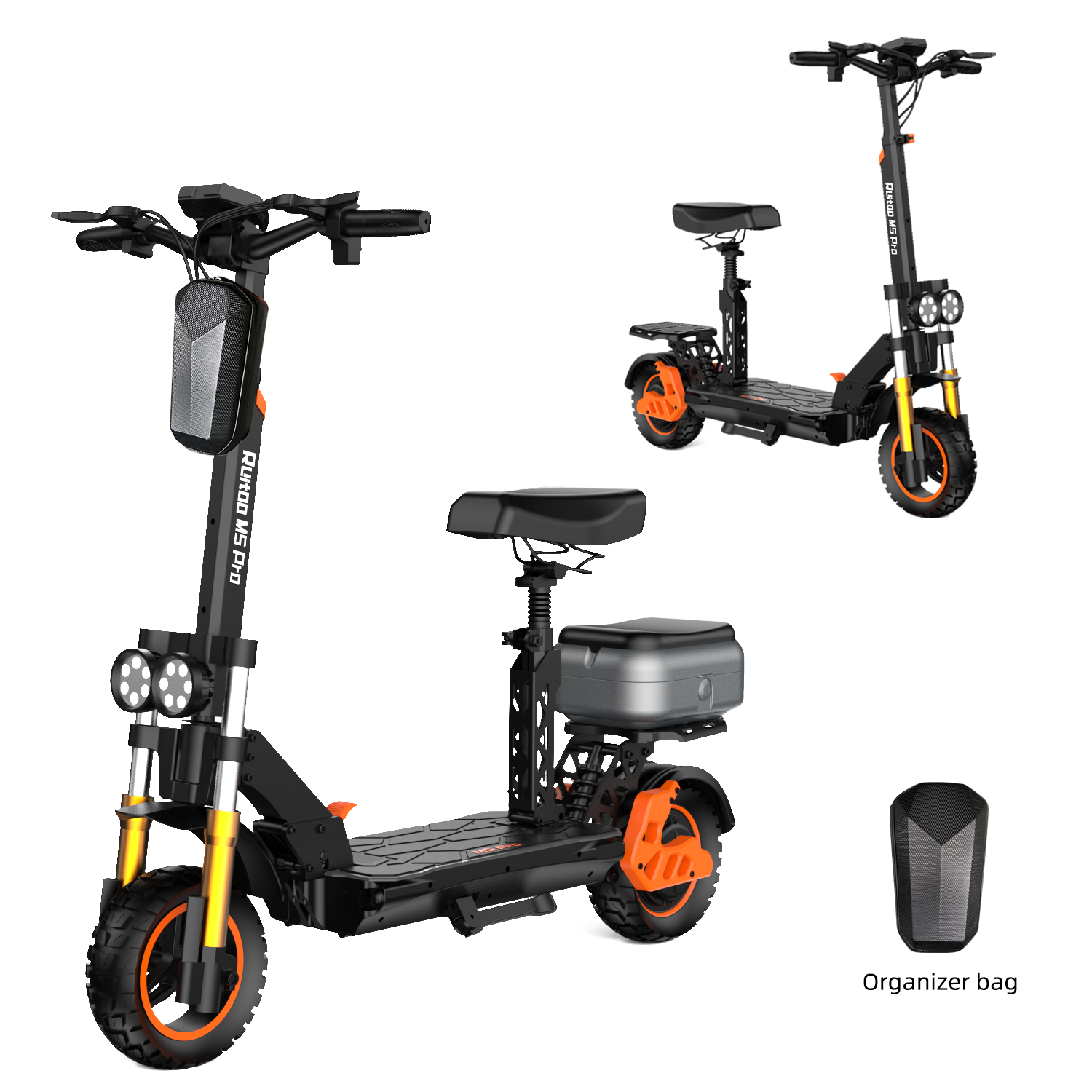 Glidezone M5 Pro Foldable All-Terrain Electric Scooter for Adults, 1600W Rear Motor, 998Wh Lithium Battery
